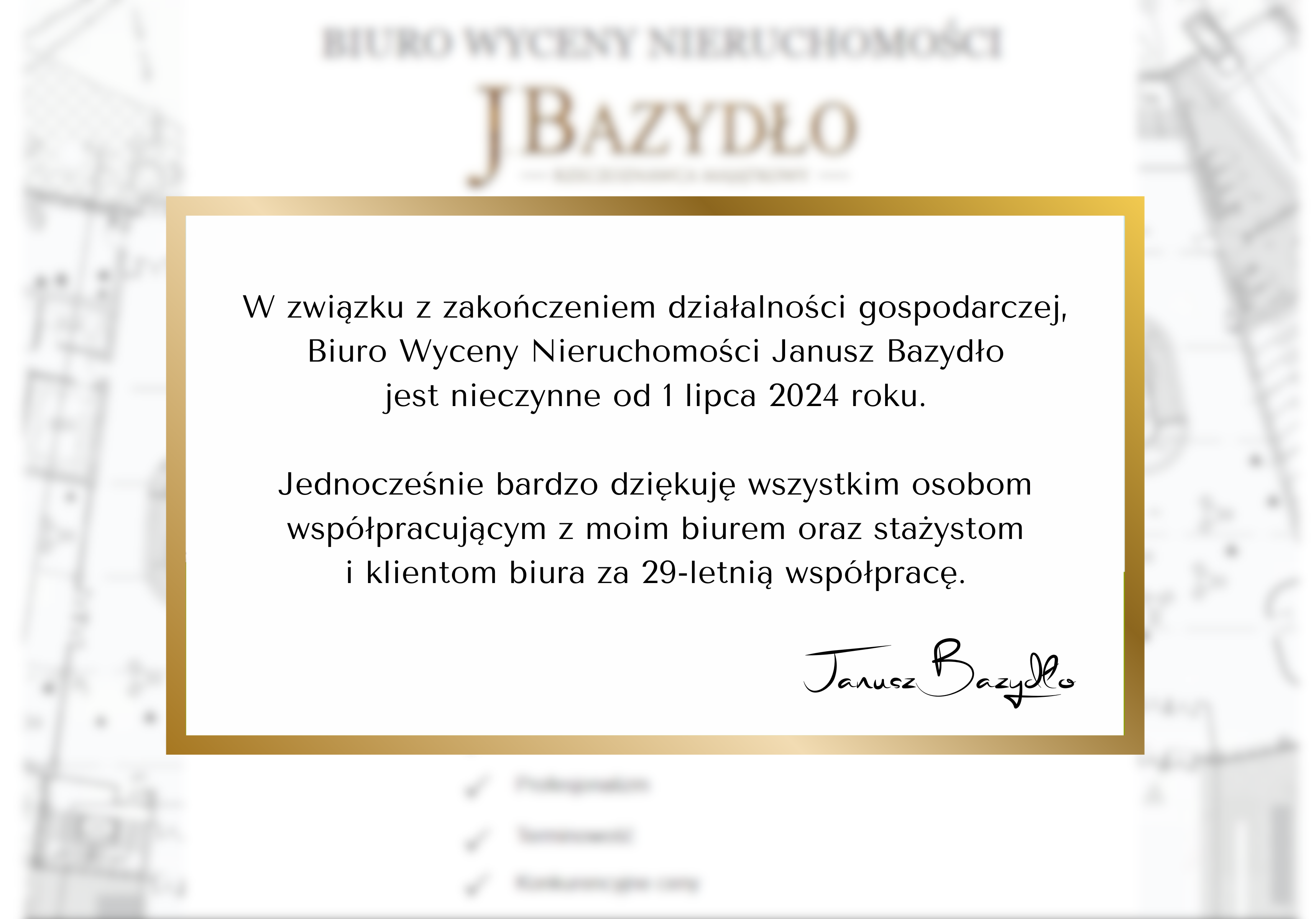 Dziękuję za współpracę